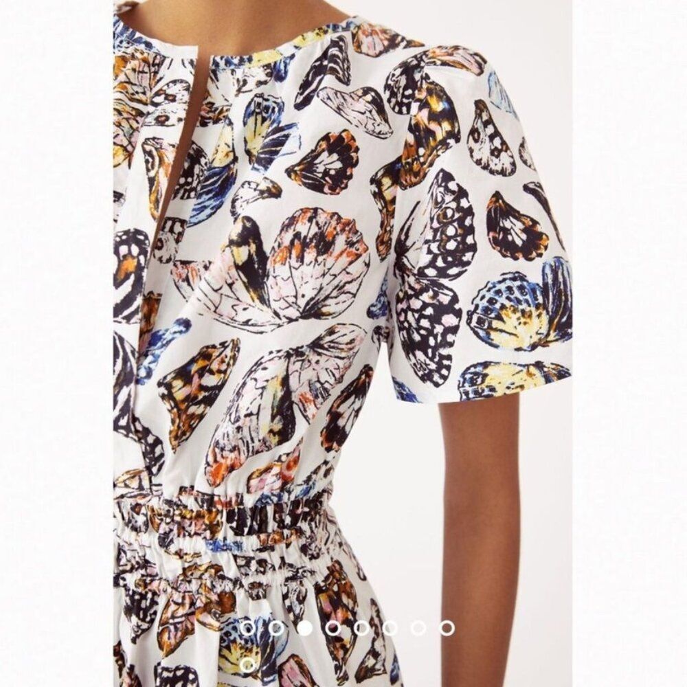 Anthropologie Maeve Somerset Mini Cotton Dress in Ivory Butterfly size SP - Picture 3 of 9